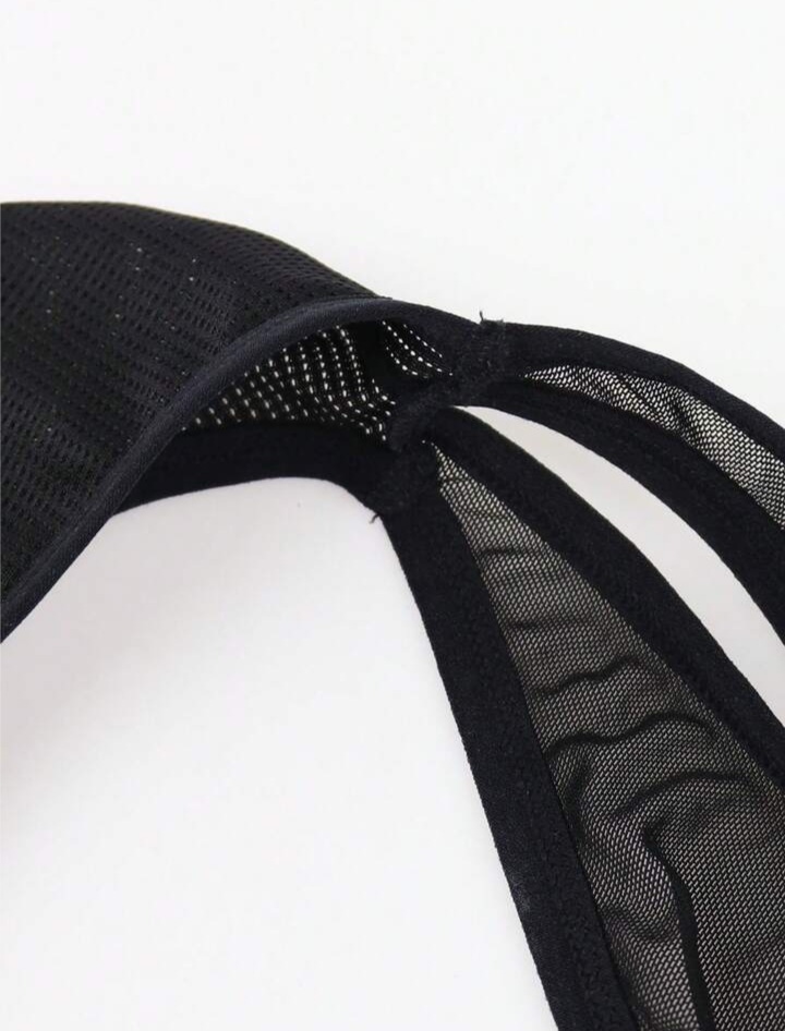 Men's Letter Pattern Cutout Briefs Jockstrap Underwear